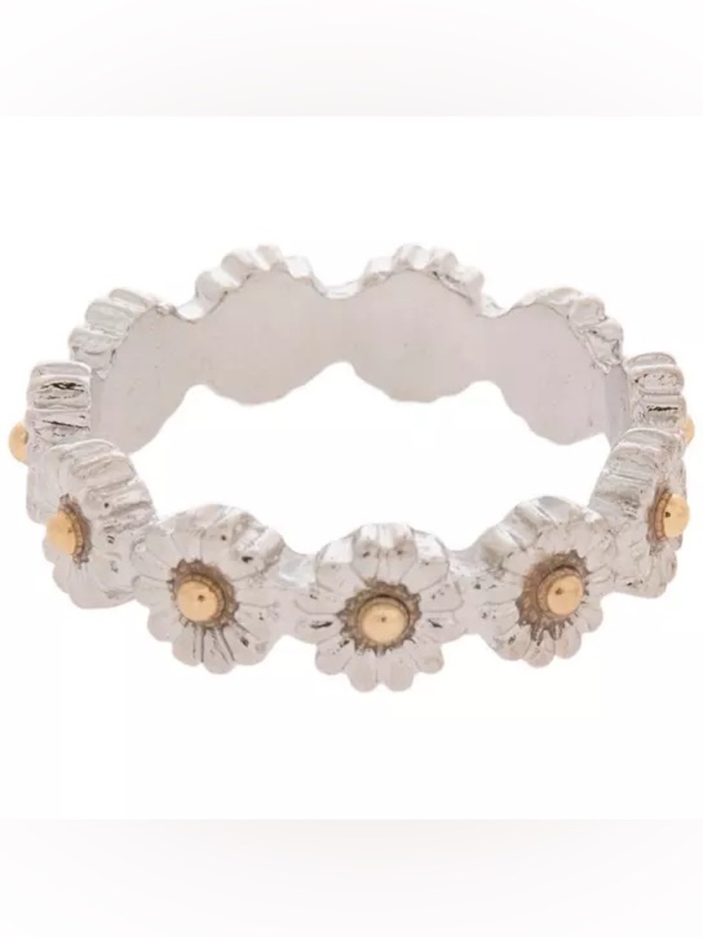 New Metal Gallery Daisy Crown Ring - Size 8